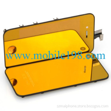 Mirrored Gold LCD Screen with Battery Cover for iPhone 4S
